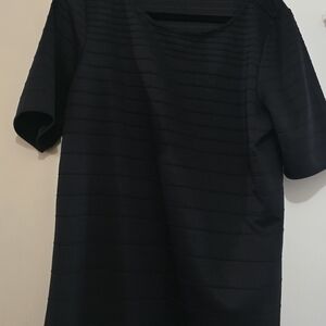 Alfani Black Ribbed Top